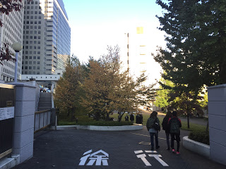 文化学園の裏側広場