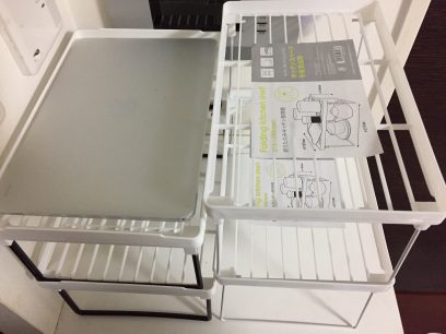 折りたたみキッチン整理棚とキッチンスタンド(ミドル)2