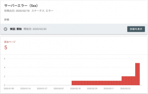 Google Search Console サーバーエラー（5xx）