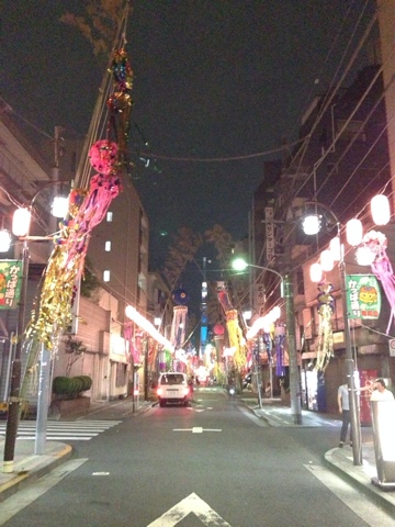 かっぱ橋本通り 下町七夕まつり と　スカイツリー